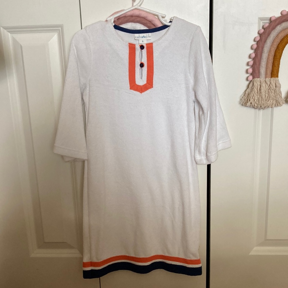 Cabana Life terry coverup girls size 6